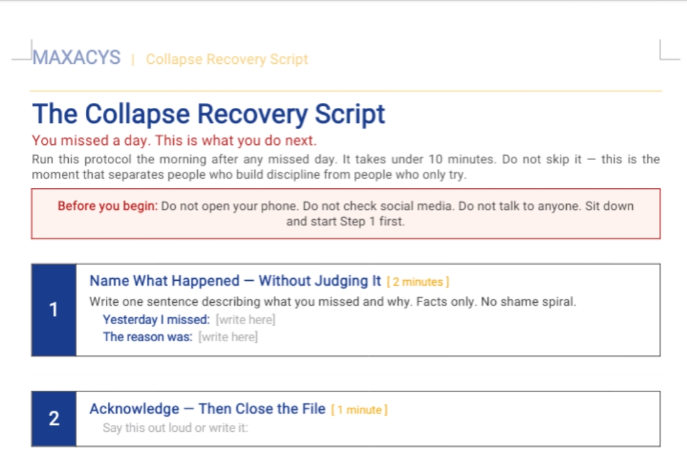 Collapse Recovery Script