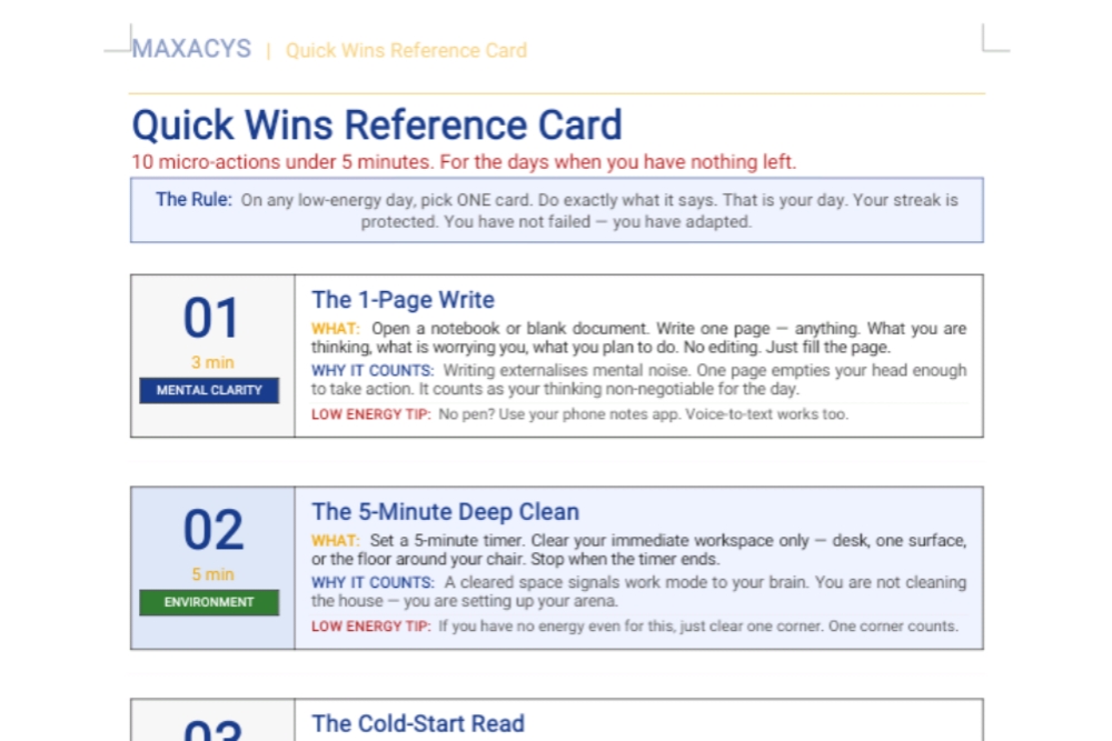 Quick Win Reference Card